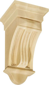 Curved Fluted Mission Corbel 12